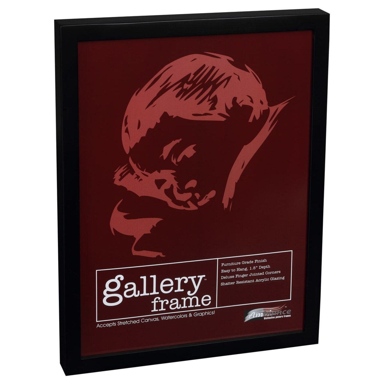 Ambiance Gallery Wood 1.5" Deep Picture Frame - Professional Quality Frames for Stretch Canvas, Artists, Display, Home Decor, & More!